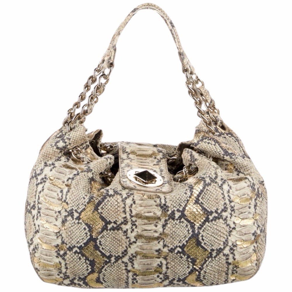 NWT Kate Spade Cala Luna Snakeskin Leather Large Shoulder Bag